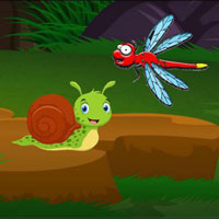 Free online flash games - Wow Snail Meet Dragonfly