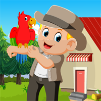 Games4King Stylish Boy With Parrot Rescue