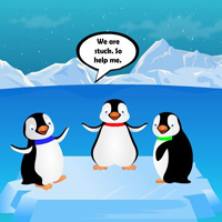 Free online flash games - Entangled Penguins Escape