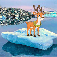 Free online flash games - G2R Naive Reindeer Iceland Escape