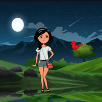 Free online flash games - Wow Modern Girl Escaped Night Forest